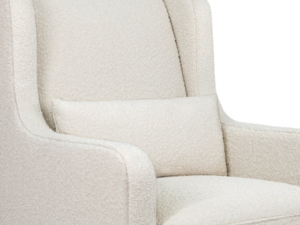 M22187WBLB,Babyletto,Wally Swivel Glider in Ivory Boucle w/Light Wood Base