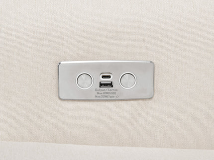 M21987PCMEW,Namesake,Harbour Power Recliner in Performance Cream Eco-Weave