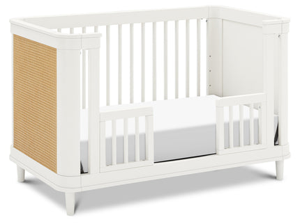 M23701RWHC,Namesake,Marin with Cane 3-in-1 Convertible Crib in Warm White and Honey Cane