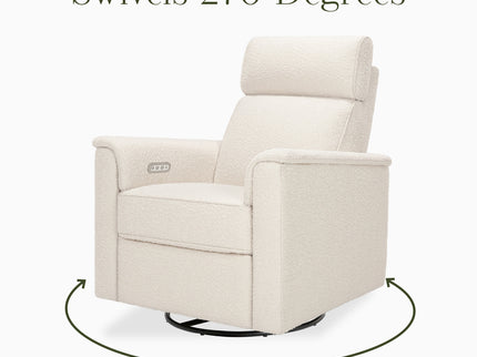 M17186PWB,Namesake,Willa Plus Power Glider Recliner w/ Power Headrest in Performance Ivory Boucle