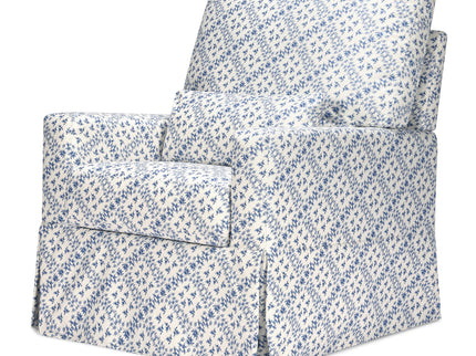M21787BLT,Namesake,Sarah Flint x Namesake Crawford Swivel Glider in Blue Lattice Performance Eco-Weave