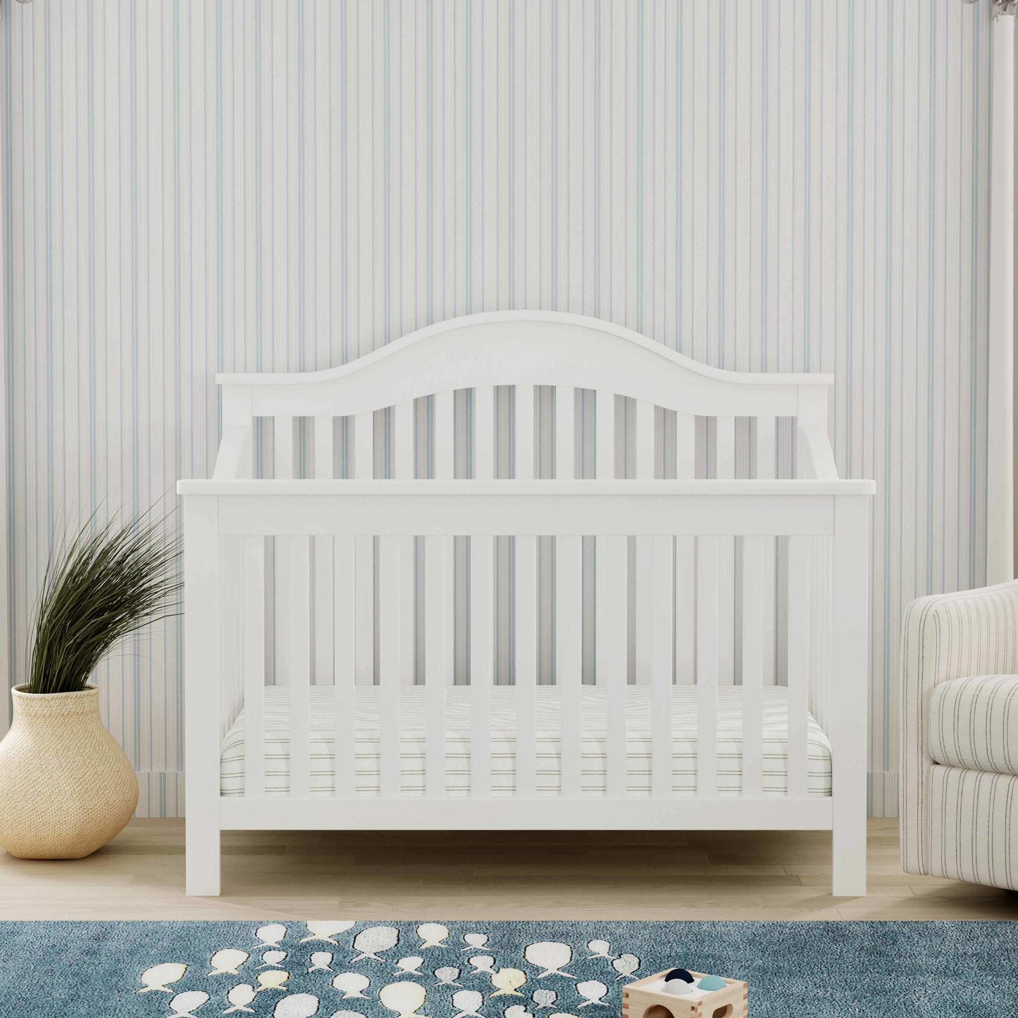 M5981W,DaVinci,Jayden 4-in-1 Convertible Crib in White Finish