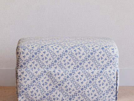 M21785BLT,Namesake,Sarah Flint x Namesake Crawford Gliding Ottoman in Blue Lattice Performance Eco-Weave