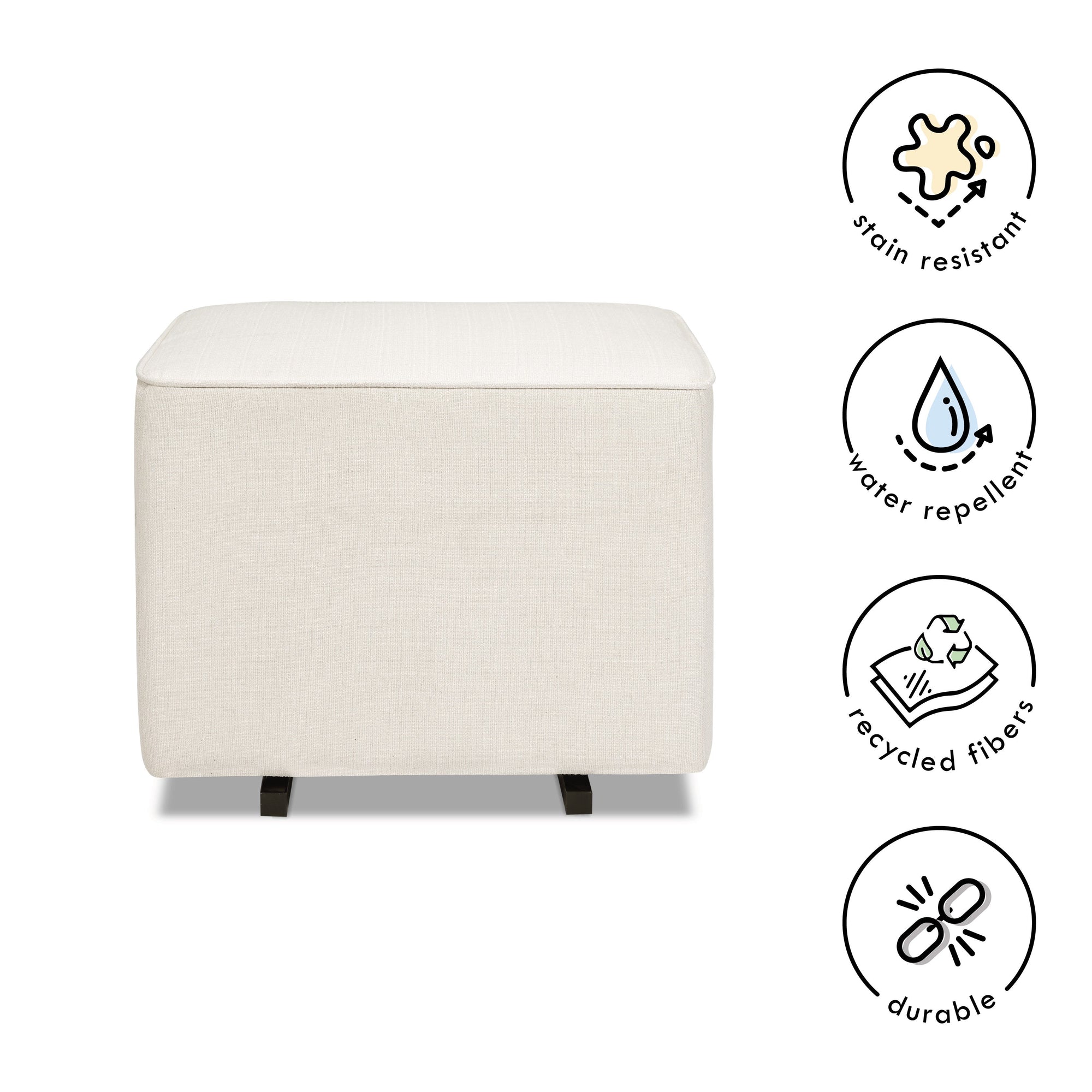 M13985PCM,DaVinci,Davinci Universal Gliding Ottoman in Performance Cream Linen