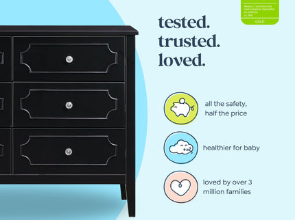 M11426E,DaVinci,Chloe Regency 6-Drawer Dresser in Ebony