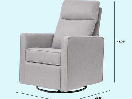 M19787MIG,DaVinci,Gabby Pillowback Swivel Glider in Misty Grey