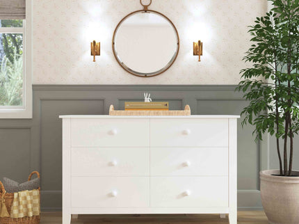 F11526W,Carter's,Morgan 6-Drawer Double Dresser in White