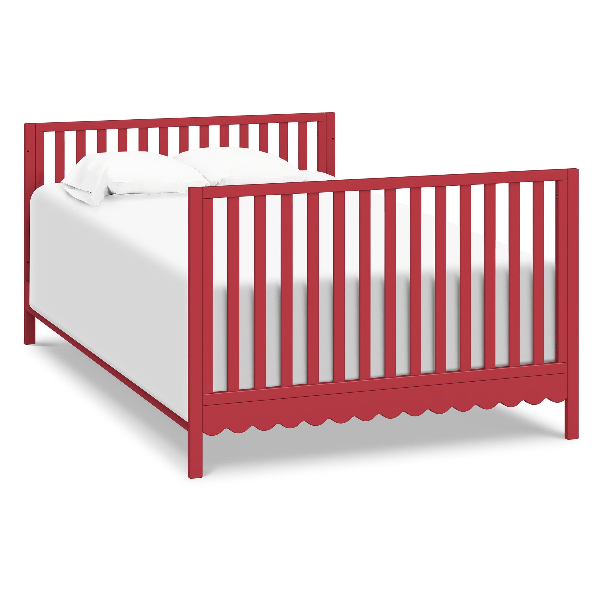 M27801TRD,DaVinci,Sammy Scallop 4-in-1 Convertible Crib in Strawberry Red