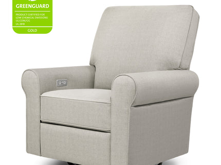 B17787PGET,Monogram by Namesake,Monroe Pillowback Power Recliner in Performance Grey Eco-Twill