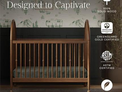 M31401NL,Namesake,Alouette 3-in-1 Convertible Spindle Crib in Natural Walnut