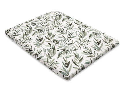T28233,Babyletto,Olive Branches Muslin All-Stages Midi Crib Sheet in GOTS Certified Organic Cotton