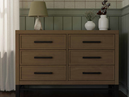 B25816DF,Monogram by Namesake,Newbern 6-Drawer Assembled Dresser in Driftwood