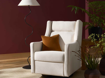 M11286PCMEW,Babyletto,Kiwi Plus Power Glider Recliner w/ Power Headrest in Performance Cream Eco-Weave