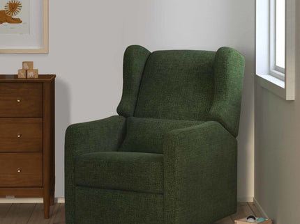 F19587PFGL,Carter's,Arlo Recliner and Swivel Glider in Performance Forest Green Linen
