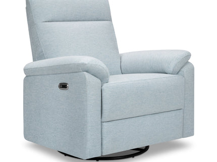 M24388HBL,DaVinci,Suzy Electronic Swivel Recliner in Heathered Blue