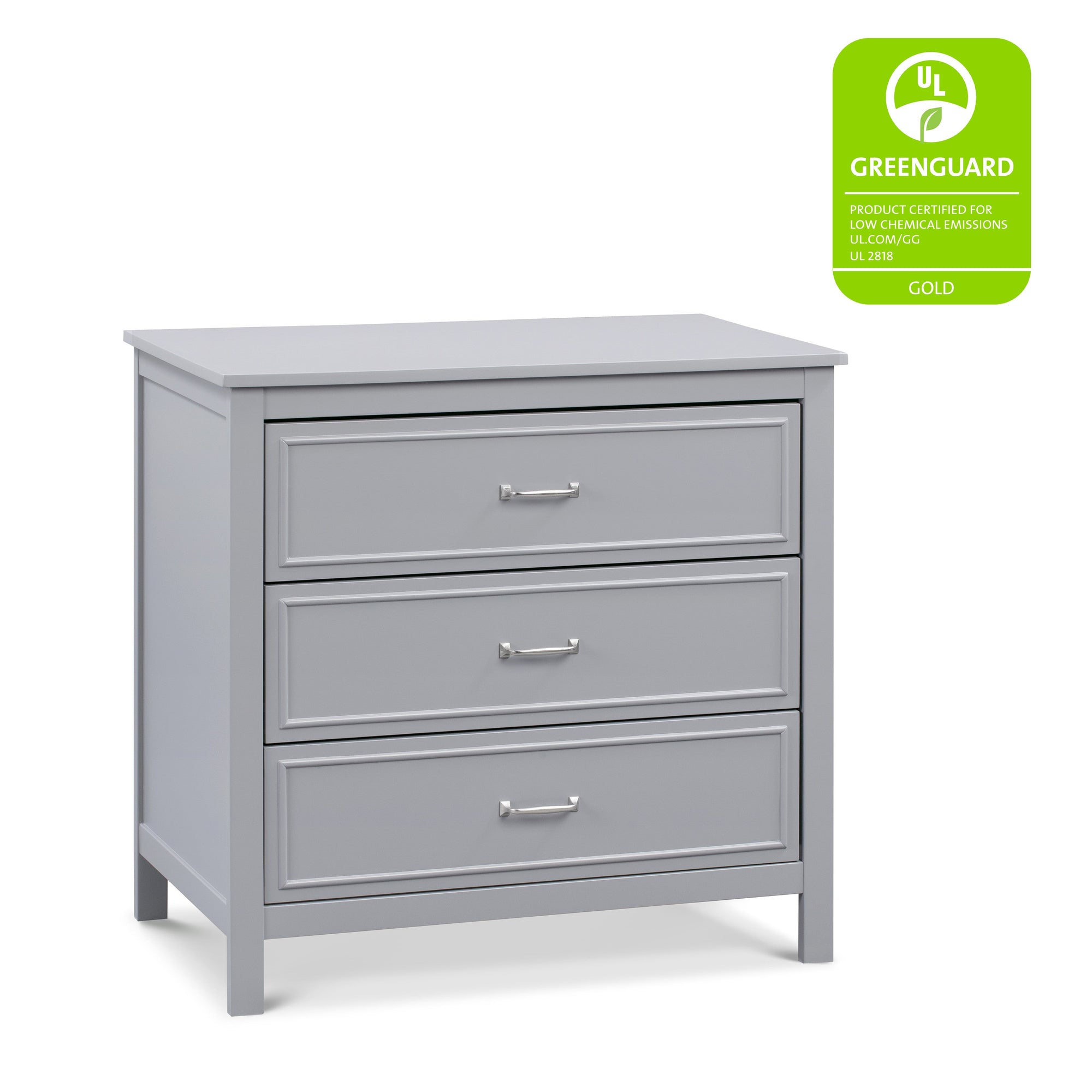 M12823G,DaVinci,Charlie 3-Drawer Dresser in Grey