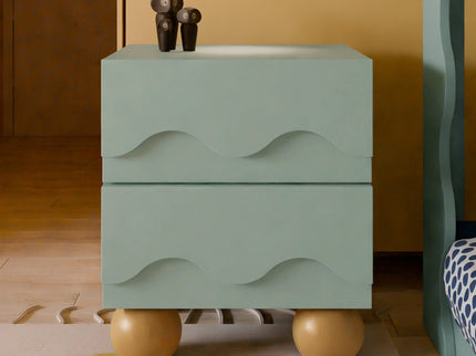 M31160LSHY,Babyletto Kids,Lido Wave Nightstand in Light Sage and Honey