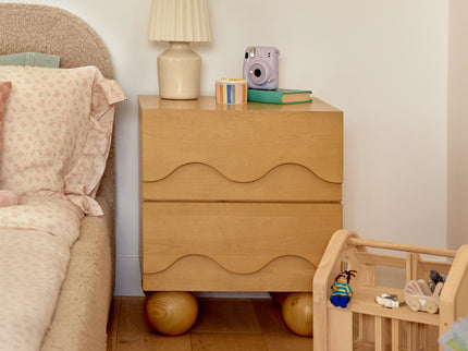 M31160HY,Babyletto Kids,Lido Wave Nightstand in Honey