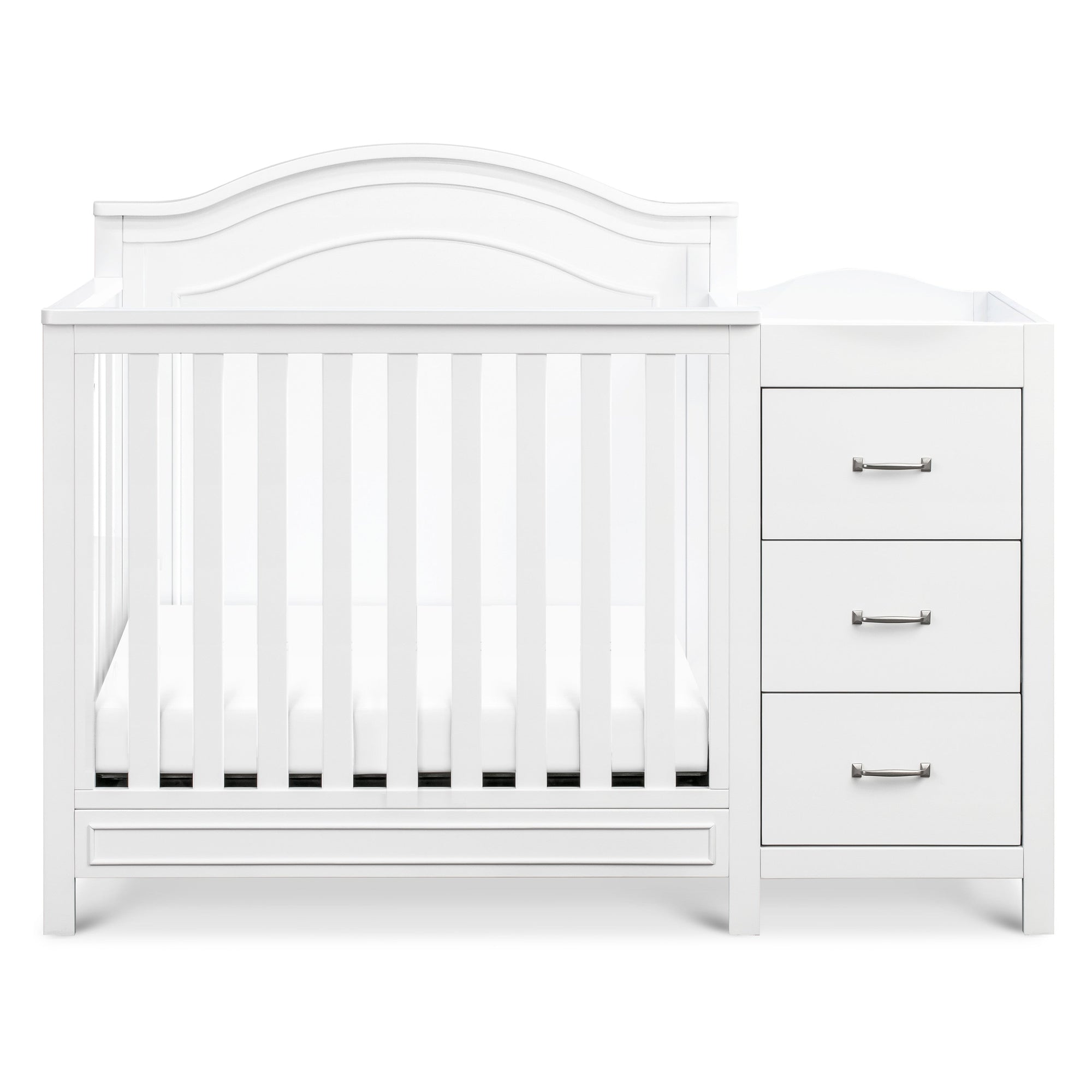 M12881W,DaVinci,Charlie 4-in-1 Convertible Mini Crib & Changer in White