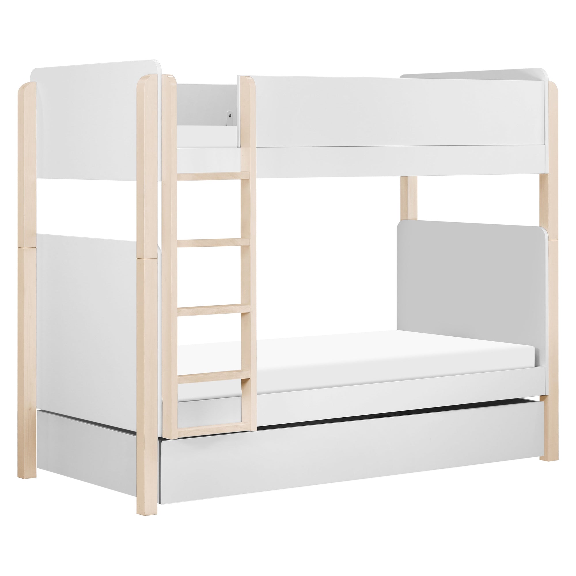 M19173W,The MDB Family,TipToe Twin Storage Trundle Bed in White
