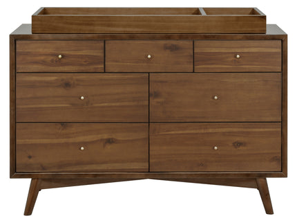 M15916NL,Palma 7-Drawer Double Dresser  Assembled in Natural Walnut