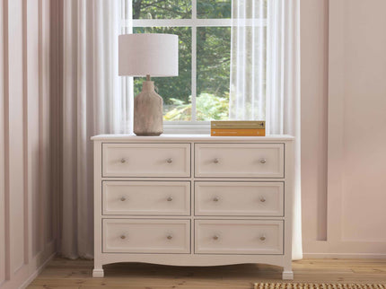 M5529W,DaVinci,Kalani 6-Drawer Double Wide Dresser in White Finish