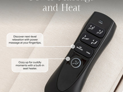 M17183PCMEW,Namesake,Willa Deluxe Power Glider Recliner w/Heat&Massage in Performance Cream Eco-Weave