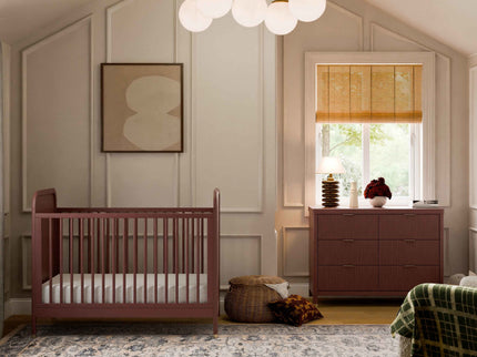 M26742CR,Namesake,Brimsley Tambour 3-in-1 Convertible Crib in Crimson