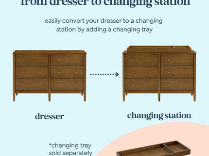 M27326L,DaVinci,Frem 6-Drawer Dresser in Walnut