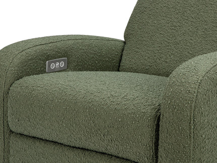 M23188OBLB,Babyletto,Nami Glider Recliner w/ Electronic Control and USB in Olive Boucle w/Light Wood Base