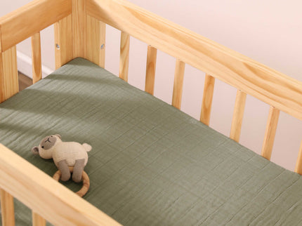 T29734MCA,Babyletto,Matcha Muslin All-Stages Bassinet Sheet in GOTS Certified Organic Cotton
