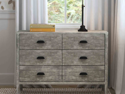 M13516CTG,DaVinci,Fairway 6-Drawer Double Dresser in Cottage Grey