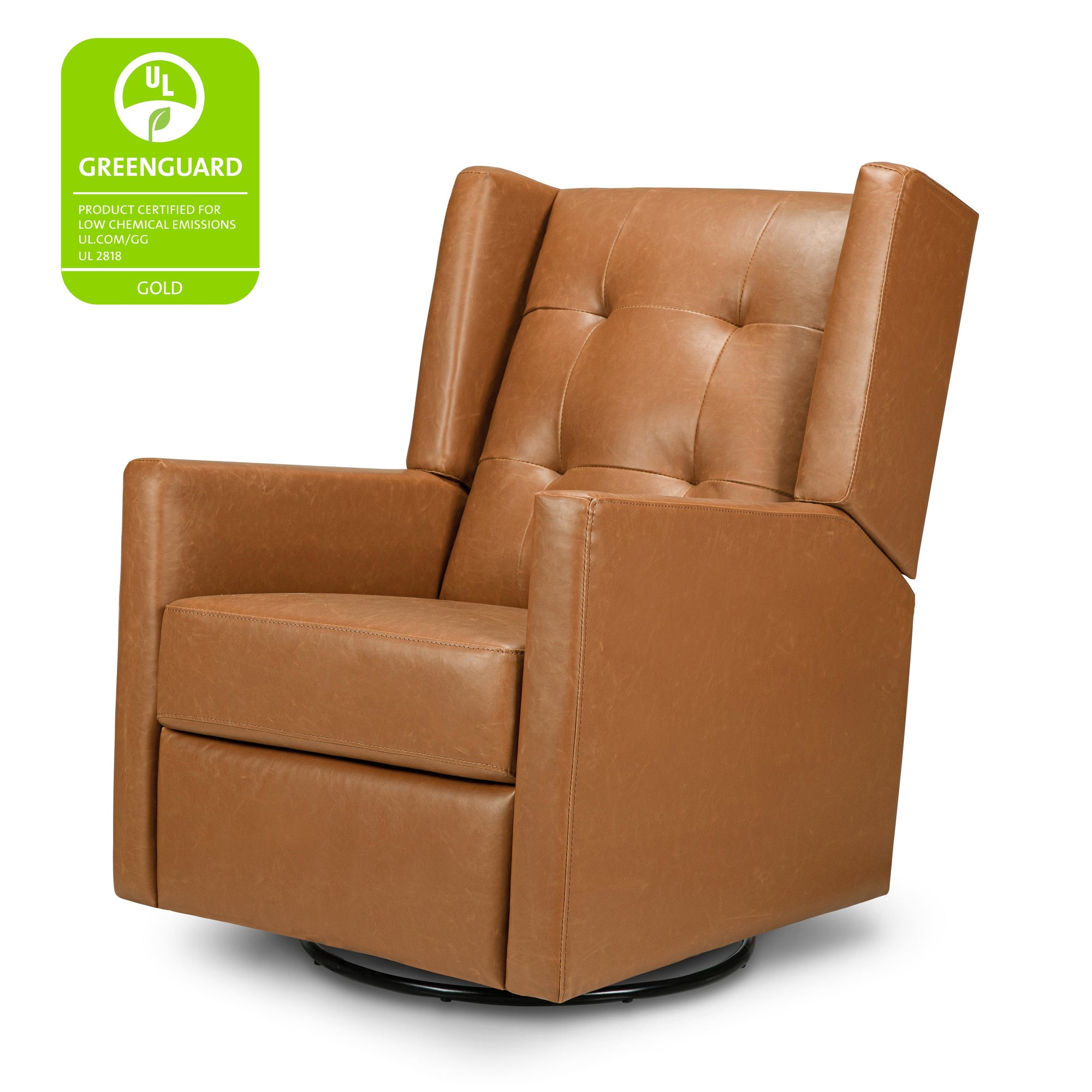 M21287VTL,DaVinci,Maddox recliner and swivel glider in Vegan Tan Leather