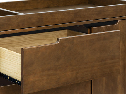 M4223NL,Babyletto,Hudson 3-Drawer Changer Dresser w/Removable Changing Tray in Natural Walnut