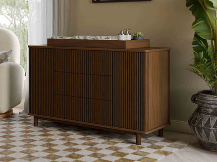 M29816NL,Babyletto,Pogo Tambour Assembled Dresser in Natural Walnut