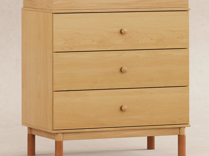 M12923HYVTL,Babyletto,Gelato 3-Drawer Changer Dresser  leather feet w/Removable Changing Tray in Honey