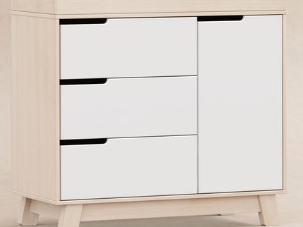 M4223NXW,Babyletto,Hudson 3-Drawer Changer Dresser w/Removable Changing Tray in WashedNatural/White