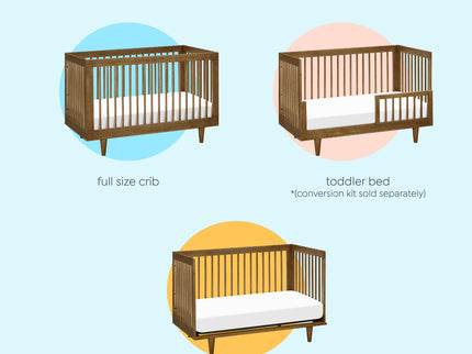 W4901L,DaVinci,Marley 3-In-1 Convertible Crib in Walnut