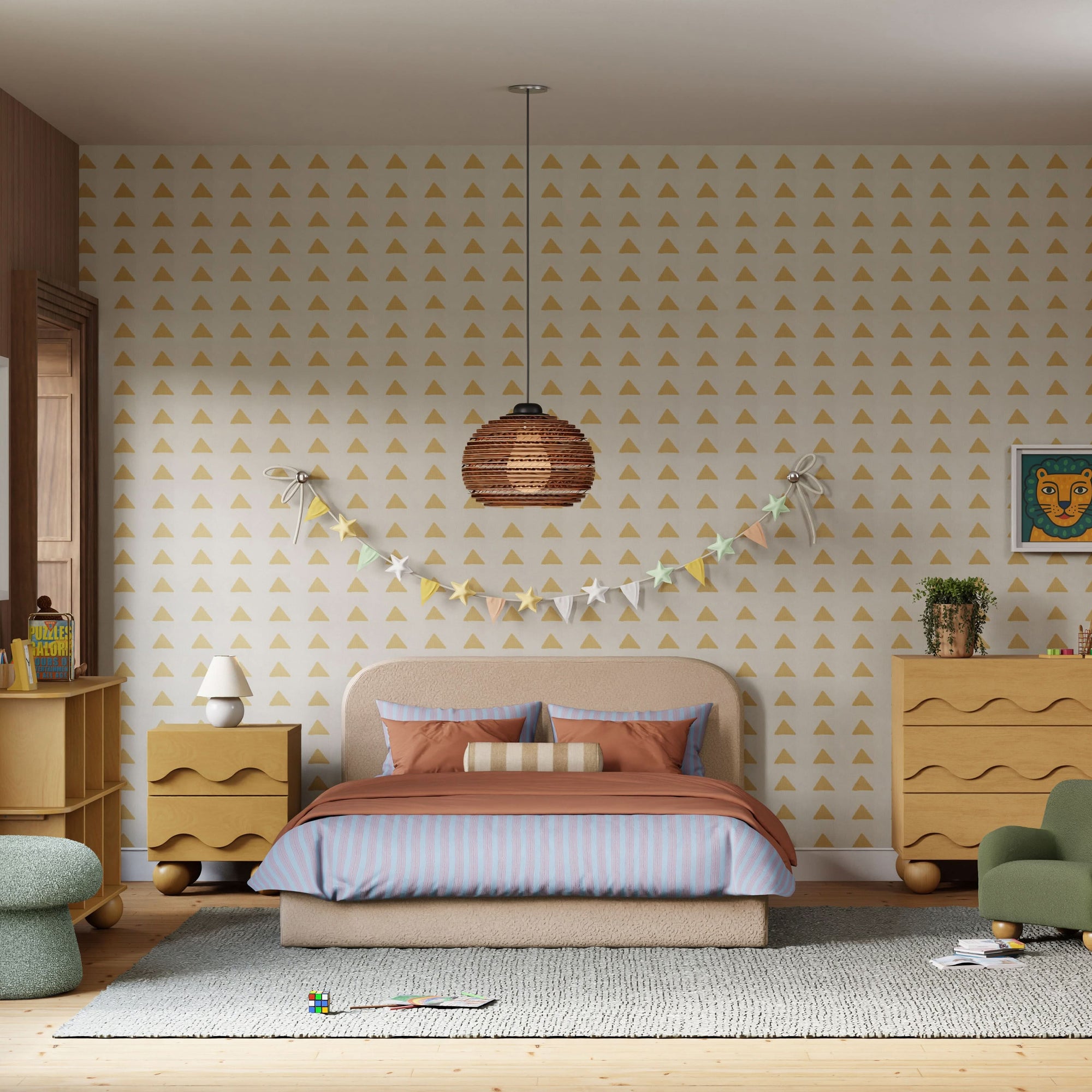 M31296CSG,Babyletto Kids,Nara Full Bed in Chai Shearling