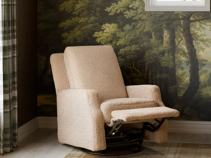 M22287CSG,Namesake,Crewe Recliner and Swivel Glider in Chai Shearling