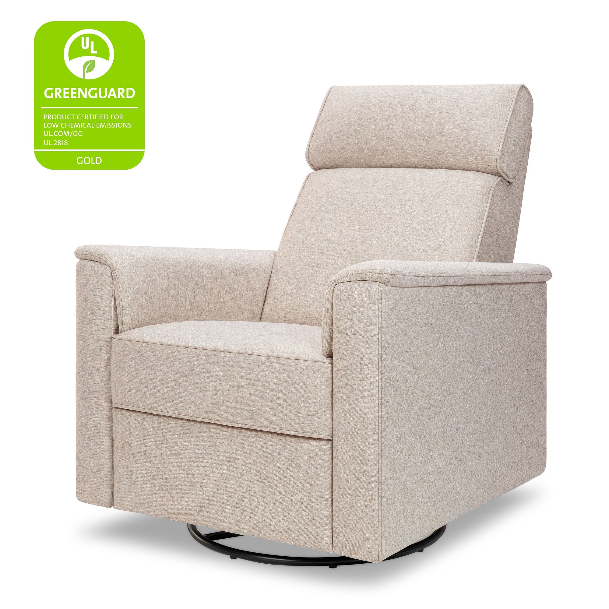 M17183PBEW,Namesake,Willa Deluxe Power Glider Recliner w/Heat&Massage in Performance Beach Eco-Weave