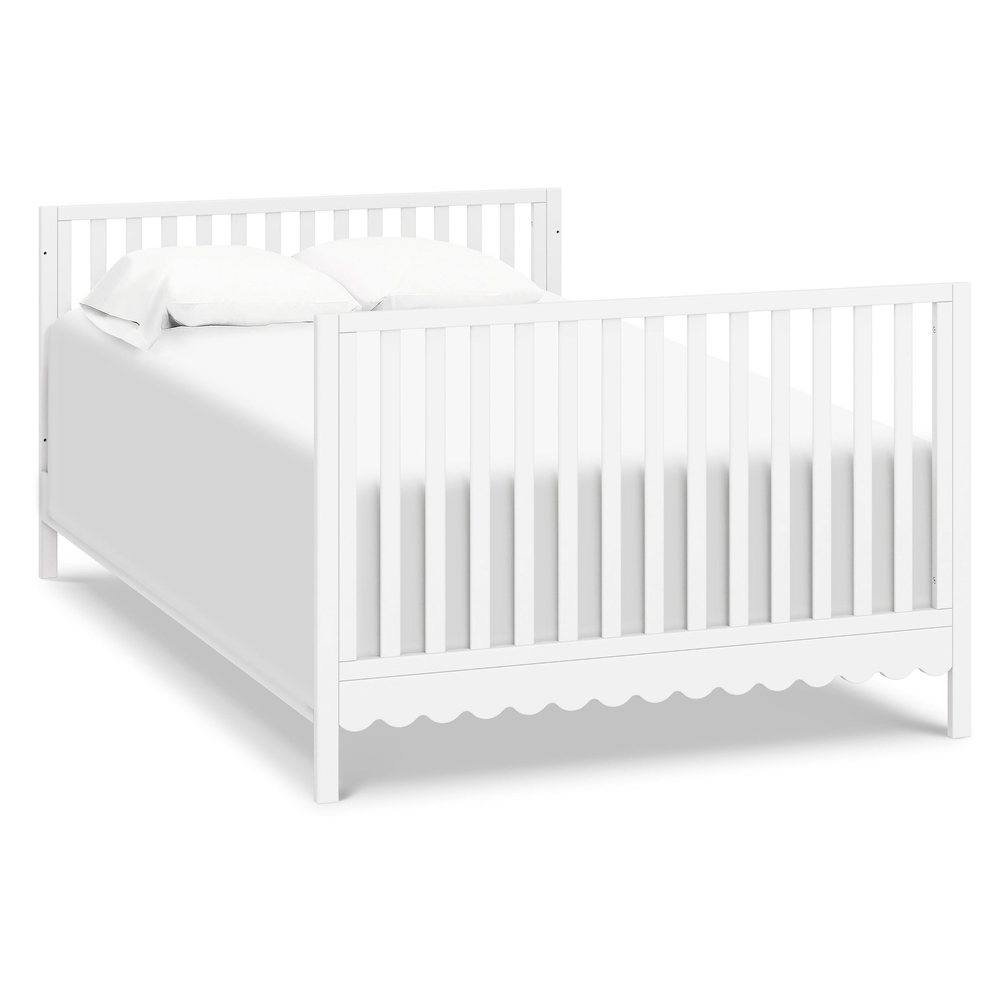 M27801W,DaVinci,Sammy Scallop 4-in-1 Convertible Crib in White