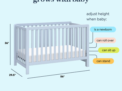 F11901PB,Carter's,Colby 4-in-1 Low-profile Convertible Crib in Powder Blue