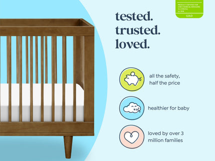 W4901L,DaVinci,Marley 3-In-1 Convertible Crib in Walnut