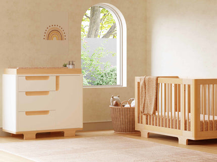 M23423WN,Babyletto,Yuzu 3-Drawer Changer Dresser in White/Natural