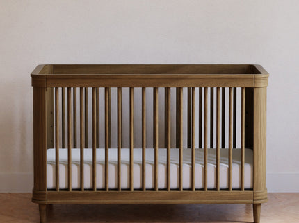 M23701NLBC,Namesake,Marin with Cane 3-in-1 Convertible Crib in Natural Walnut and Blonde Cane