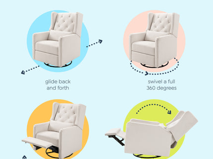 M22487PCMEW,DaVinci,Everly Recliner in Performance Cream Eco-Weave