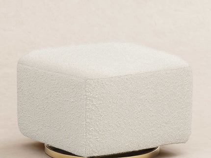 M26385WBG,Babyletto,Kiwi Gliding Ottoman in Ivory Boucle w/ Gold Base