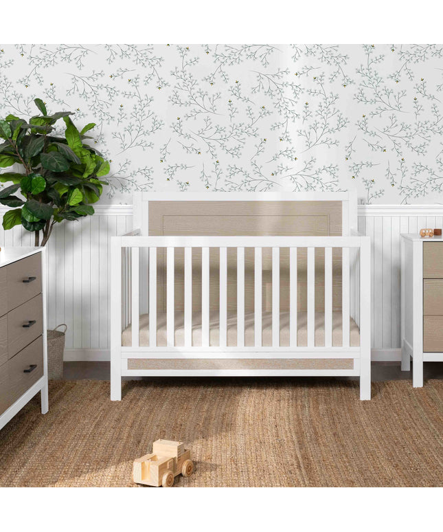 F23201WCWD,Carter's,Radley 4-in-1 Convertible Crib in White & Coastwood