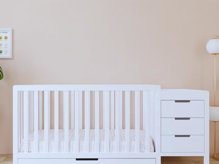 F11991W,Carter's,Colby 4-in-1 Convertible Crib & Changer Combo in White